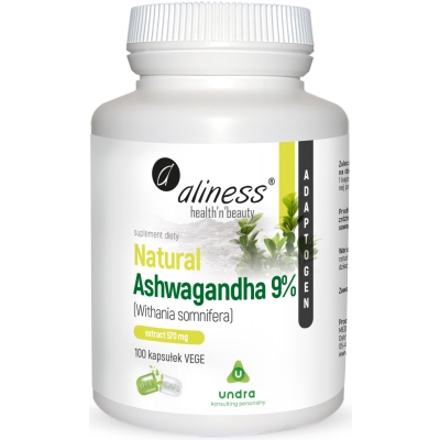 Natural Ashwagandha 570 mg 9% x 100 Vege caps